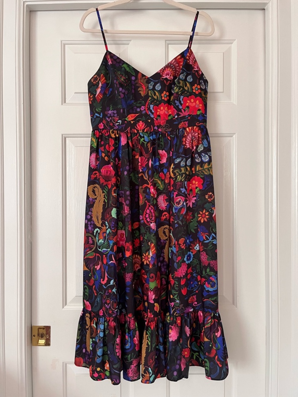 JCrew Drapey dress in Ratti paisley floral, Emerald Multi, size 8